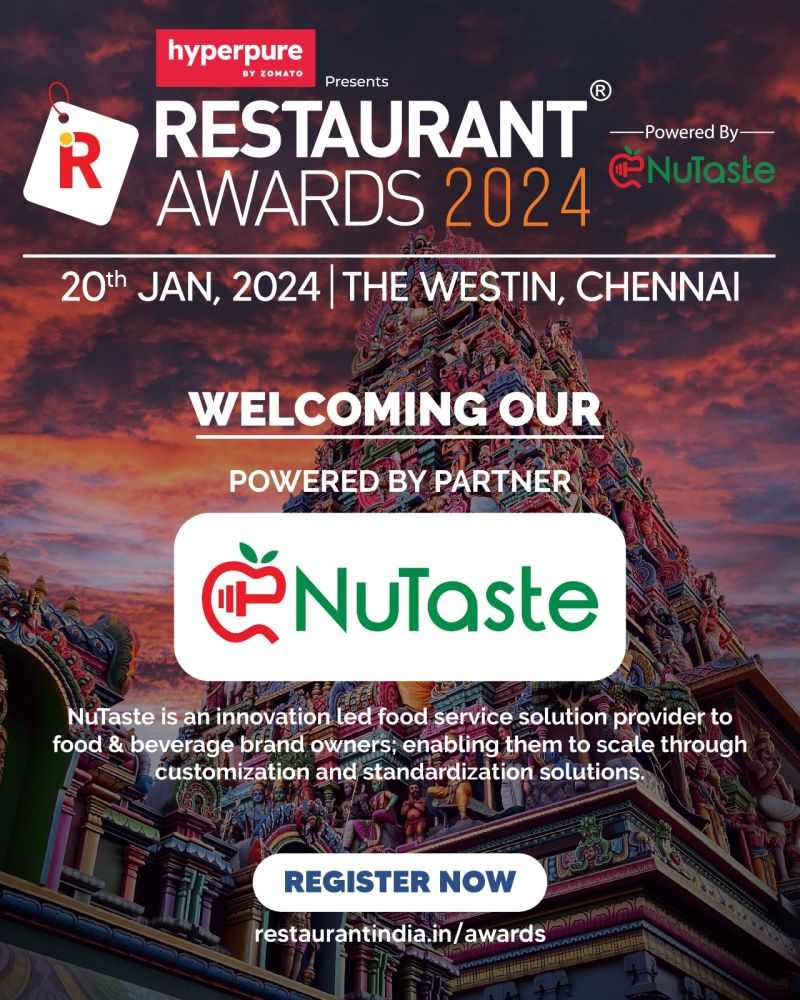 NuTaste Shines at Restaurant Awards, Chennai